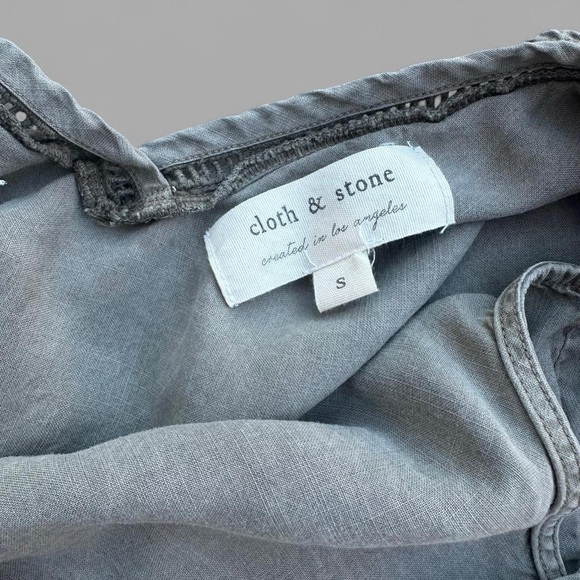 cloth & stone Washed green Sleeveless Romper - Picture 2 of 6